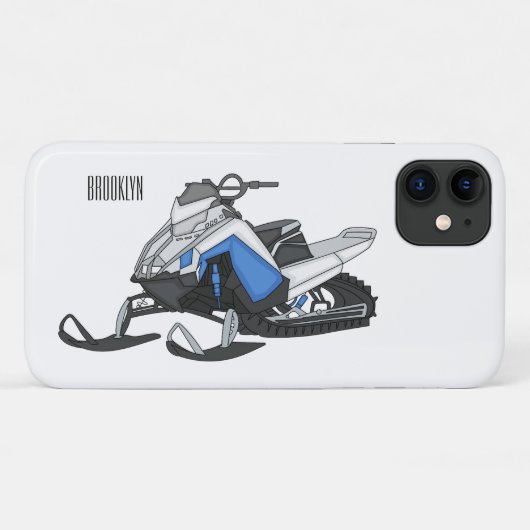 Snowmobile cartoon illustratie Case-Mate iPhone case (Achterkant (horizontaal))