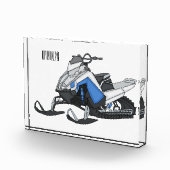 Snowmobile cartoon illustratie fotoblokken (Rechts)