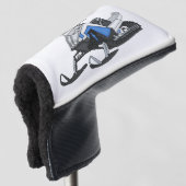 Snowmobile cartoon illustratie golfheadcover (3/4 voorkant)