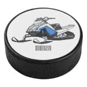 Snowmobile cartoon illustratie hockey puck (3/4)