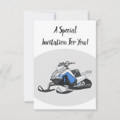 Snowmobile cartoon illustratie kaart (Achterkant)