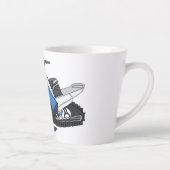 Snowmobile cartoon illustratie latte mok (Rechts)