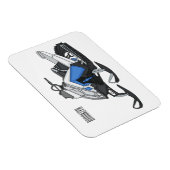 Snowmobile cartoon illustratie magneet (Rechterzijde)