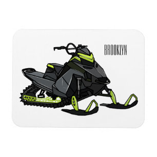 Snowmobile cartoon illustratie magneet
