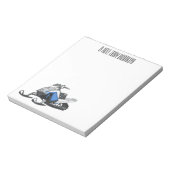 Snowmobile cartoon illustratie notitieblok (Gedraaid)