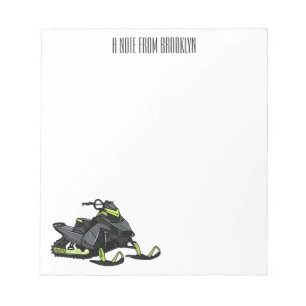 Snowmobile cartoon illustratie notitieblok