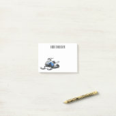 Snowmobile cartoon illustratie post-it® notes (Op bureau)