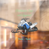 Snowmobile cartoon illustratie raamsticker (Vel 2)