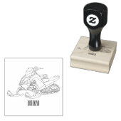 Snowmobile cartoon illustratie 	rubberstempel (Gestempeld)