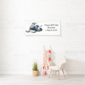 Snowmobile cartoon illustratie spandoek (Insitu)