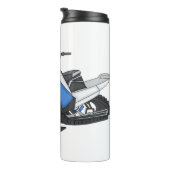 Snowmobile cartoon illustratie thermosbeker (Geroteerd rechts)