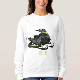 Snowmobile cartoon illustratie trui
