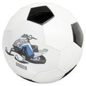 Snowmobile cartoon illustratie voetbal (Drie kwart)