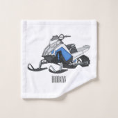 Snowmobile cartoon illustration (Gant de toilette)