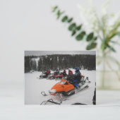 Snowmobile Group Ride Briefkaart (Staand voorkant)