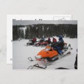 Snowmobile Group Ride Briefkaart (Voorkant / Achterkant)