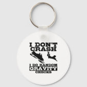 Snowmobile I Don't Crash Random Gravity Checks Fun Sleutelhanger (Voorkant)