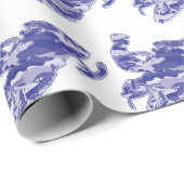 Snowmobile in Blue Camouflage Cadeaupapier (Rol Hoek)