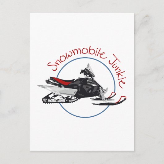 Snowmobile Junkie Briefkaart (Voorkant)