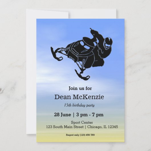 Snowmobile Kaart (Voorkant)