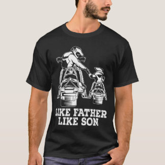 Snowmobile Like Father Like Son Snowcross Christma T-shirt