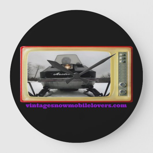  Snowmobile Lovers 1972 Arctic Cat Clock Grote Klok (Voorkant)