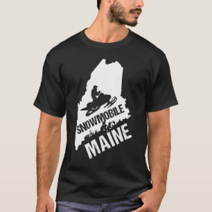 Snowmobile Maine Extreme Sport Arctic Skidoo Snow T-shirt