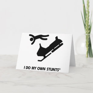 Snowmobile Mijn eigen stunts Feestdagen Kaart