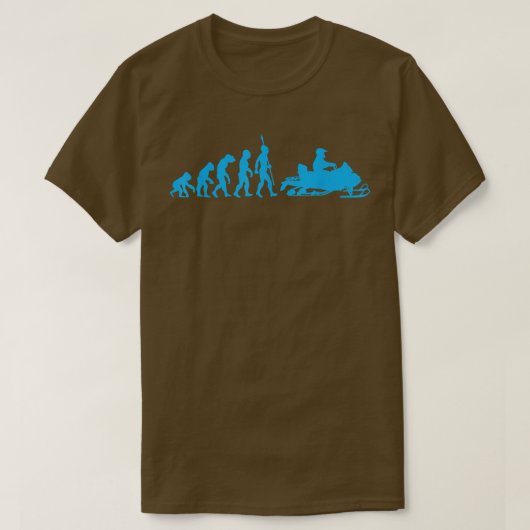 Snowmobile Motorcycle Evolution T-shirt (Design voorkant)