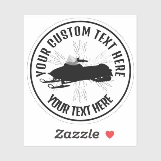 Snowmobile Piccon Custom Vinyl Sticker (Vel)