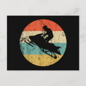 Snowmobile Retro Style Snowmobiing Briefkaart (Voorkant)