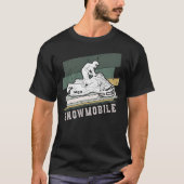 Snowmobile Riding Retro Stripes T-shirt (Voorkant)