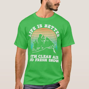 Snowmobile Riding voor Snowmobier Premium 869 T-shirt