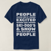Snowmobile SkiDoo's Winter Sneeuwmachine Snowmobil T-shirt (Design voorkant)