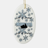 Snowmobile Snow Minnesota kerstversiering Keramisch Ornament (Rechts)