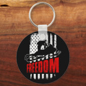 Snowmobile Snowmobiel Freedom Flag VS Sleutelhanger (Voorkant)