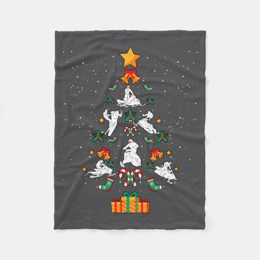 Snowmobile Snowmobiling Christmas Tree Xmas  Fleece Deken (Voorkant)
