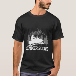Snowmobile Summer Sucks Funny Motor Sled Vintage G T-shirt