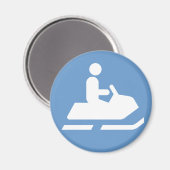 Snowmobile Symbol Magnet Magneet (Voorkant / Achterkant)