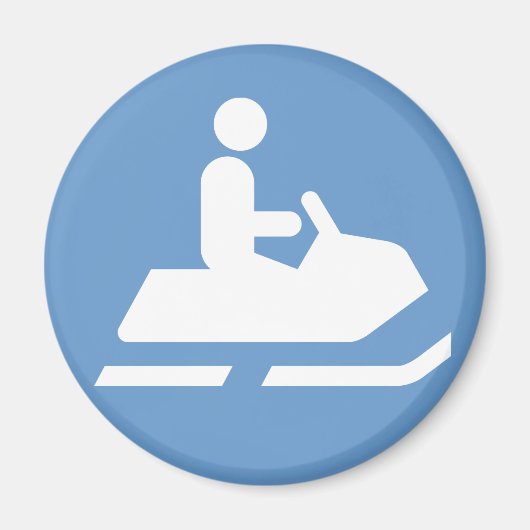 Snowmobile Symbol Magnet Magneet (Voorkant)