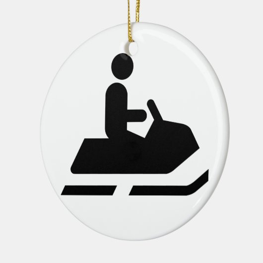 Snowmobile Symbol Ornament (Links)