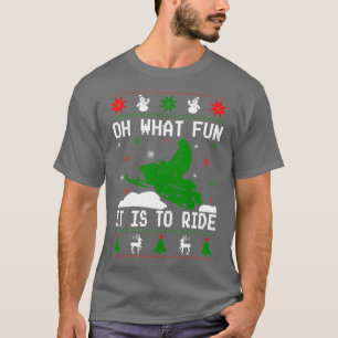 Snowmobile Ugly Kerstmis T-shirt