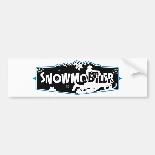 SNowmobiler Bumpersticker (Voorkant)