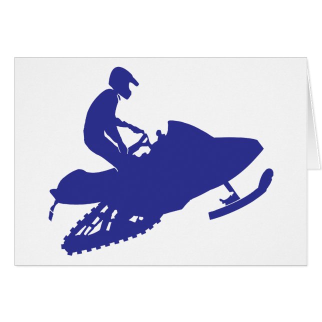 Snowmobiler/Navy Blue Sled (Voorkant Horizontaal)