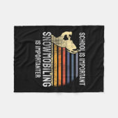 SnowMobing Snowmobile Fleece Deken (Voorkant (Horizontaal))