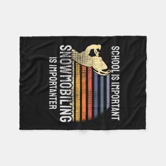 SnowMobing Snowmobile Fleece Deken (Voorkant (Horizontaal))