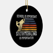 SnowMobing Snowmobile Keramisch Ornament (Rechts)