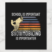 SnowMobing Snowmobile Wijn Etiket (Enkel label)