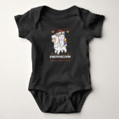 Snownicorn Unicorn Lama Winter Animals Romper (Voorkant)