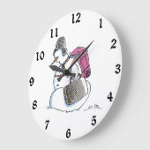 Snowpack Snowman horloge murale (Angle)